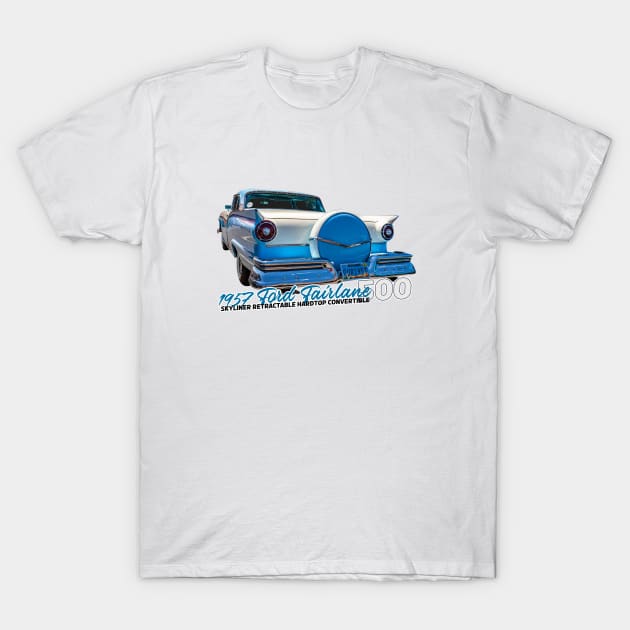 1957 Ford Fairlane 500 Skyliner Retractable Hardtop Convertible T-Shirt by Gestalt Imagery